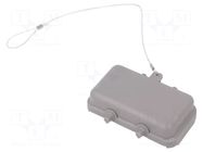 Protection cover; size E10; for double latch; C146,heavy|mate AMPHENOL