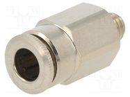 Push-in fitting; straight; 0÷30bar; nickel plated brass AIGNEP