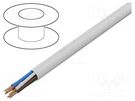 Wire; BiTprotect,YTDY; 6x0.5mm; round; solid; Cu; PVC; white BITNER