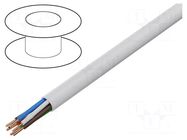 Wire; BiTprotect,YTDY; 6x0.5mm; round; wire; Cu; PVC; white; CPR: Eca BITNER