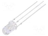 LED; yellow/blue; 5mm; 30°; Front: convex; 5VDC; No.of term: 3; round OPTOSUPPLY