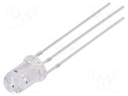 LED; red/yellow; 5mm; 30°; Front: convex; 5VDC; No.of term: 3; round OPTOSUPPLY