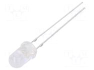 LED; yellow; 5mm; 4200÷5800mcd; 100°; Front: convex; 1.8÷2.6VDC OPTOSUPPLY