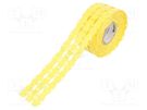 Label; polyurethane; yellow; -40÷90°C; cable ties; UL94HB; reel WEIDMÜLLER