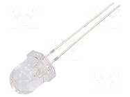 LED; white warm; 7.8mm; 10000÷12000mcd; 30°; Front: convex OPTOSUPPLY