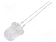 LED; white warm; 7.8mm; 10000÷12000mcd; 30°; Front: convex OPTOSUPPLY