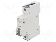 Circuit breaker; 230/400VAC; Inom: 16A; Poles: 1; Charact: C; 10kA SIEMENS