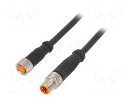 Cable: for sensors/automation; M8; PIN: 3; 1.5m; plug; 60VDC; 50VAC LUTRONIC