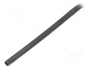 Insulating tube; silicone; black; Øint: 4mm; Wall thick: 0.5mm SYNFLEX