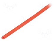 Insulating tube; silicone; red; Øint: 1mm; Wall thick: 0.4mm SYNFLEX