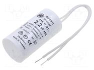 Capacitor: polypropylene; motors, run; 2.2uF; 475VAC; Ø28x55mm DUCATI ENERGIA