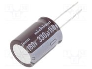 Capacitor: electrolytic; THT; 330uF; 160VDC; Ø18x25mm; Pitch: 7.5mm NICHICON