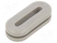 Grommet; PVC; grey; Panel thick: max.3mm; -30÷60°C; UL94V-0 HELLERMANNTYTON