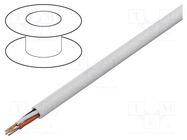 Wire; YTDY; 4x0.5mm; round; solid; Cu; PVC; white; Øcore: 0.5mm TECHNOKABEL