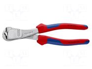 Pliers; end,cutting; high leverage; 200mm KNIPEX
