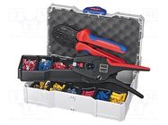 Kit: for crimping push-on connectors, terminal crimping; case KNIPEX