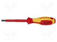 Screwdriver; insulated; hex key; HEX 6mm; Blade length: 100mm KNIPEX