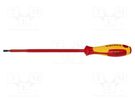 Screwdriver; insulated; slot; 4,5x0,8mm; Blade length: 180mm KNIPEX
