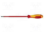 Screwdriver; insulated; slot; 4,5x0,8mm; Blade length: 180mm KNIPEX