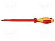 Screwdriver; insulated; Pozidriv®; PZ4; Blade length: 200mm; 1kVAC KNIPEX