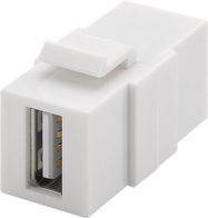 Keystone USB Module, white - 17.2 mm width, 2x USB 2.0 female (Type A)