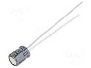 Capacitor: electrolytic; THT; 4.7uF; 25VDC; Ø4x5mm; Pitch: 1.5mm PANASONIC