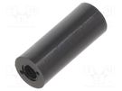 Spacer sleeve; cylindrical; polyamide; M4; L: 20mm; Øout: 8mm; black DREMEC