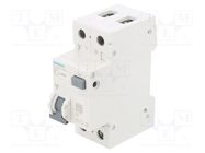 RCBO breaker; Inom: 6A; Ires: 30mA; Poles: 1+N; 230/400VAC; IP20 SIEMENS