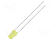 LED; yellow; 3mm; 500÷750mcd; 30°; Front: convex; 1.8÷2.6VDC OPTOSUPPLY