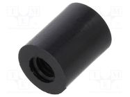 Spacer sleeve; cylindrical; polyamide; M4; L: 10mm; Øout: 8mm; black DREMEC