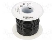 Wire; HookUp Wire; 20AWG; solid; Cu; PVC; black; 1kV; 30.5m; 100ft ALPHA WIRE