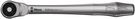 8003 C Zyklop Metal Ratchet with push-through square and 1/2" drive, 1/2"x281, Wera