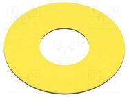 Label; yellow; Cutout: Ø22mm; Dim: Ø60mm SCHNEIDER ELECTRIC