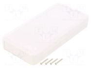 Enclosure: multipurpose; X: 80mm; Y: 165mm; Z: 27mm; LC; ABS; white TAKACHI