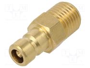 Connector; connector pipe; max.10bar; Enclos.mat: brass; Seal: FPM PNEUMAT