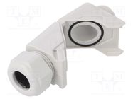 Cable gland; angular; M25; 1.5; IP68; polyamide; grey; HSK-W HUMMEL