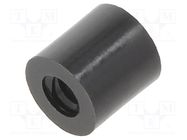 Spacer sleeve; cylindrical; polyamide; M4; L: 8mm; Øout: 8mm; black 