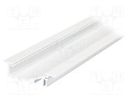 Profiles for LED modules; white; L: 2m; FLAT8; aluminium; recessed TOPMET