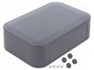 Enclosure: with panel; PF; X: 200mm; Y: 135mm; Z: 60mm; ABS; dark grey TAKACHI