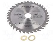 Circular saw; Ø: 184mm; Teeth: 36; cemented carbide; hardened; wood PROLINE