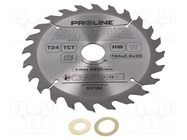 Circular saw; Ø: 184mm; Øhole: 30mm; Teeth: 24; cemented carbide PROLINE