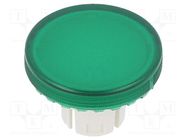 Actuator lens; 22mm; 61; transparent,green; plastic; Ø19.7mm EAO