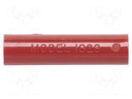 Adapter; red; 5kVDC; 15A; banana 4mm socket; max.55°C POMONA