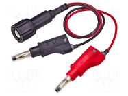 Test lead; 70VDC; 30VAC; 6A; BNC plug,banana plug 4mm x2 POMONA