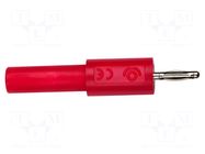 Connector: 2mm banana; adapter; 36A; 70VDC; red; plug-in; 4mm POMONA