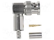 Connector: BNC; crimped; male; 50Ω; angled 90° POMONA