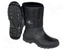 Boots; Size: 43; black; PVC; bad weather,temperature; furlined DELTA PLUS