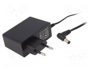 Power supply: switching; mains,plug-in; 12VDC; 2A; 24W; 87%; angled ESPE