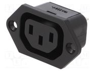 Connector: AC supply; socket; female; 10A; 250VAC; IEC 60320; IP30 SCHURTER