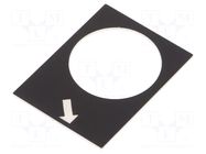 Label; black; Button marking: arrow; control cassette; 30x40mm SCHNEIDER ELECTRIC